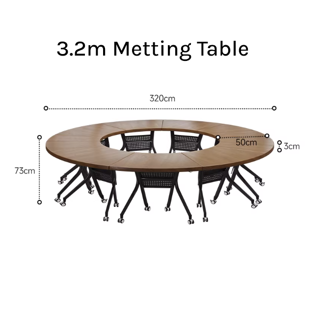 Modular Circular Meeting Table – Modern Flexible Office Training Desk MT-029
