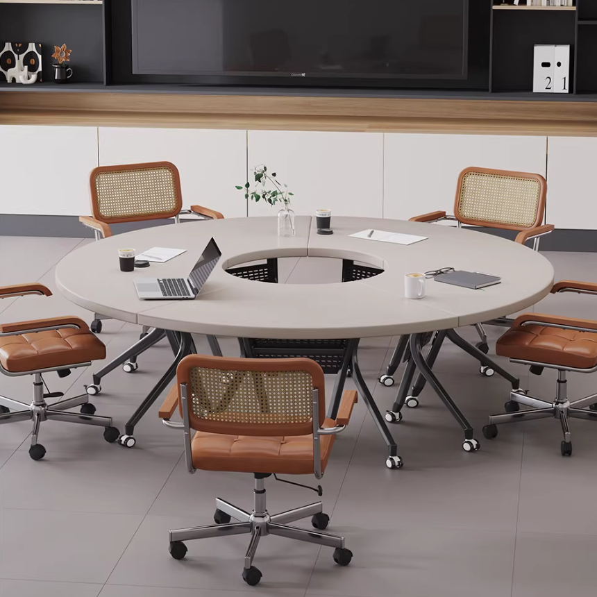 Modular Circular Meeting Table – Modern Flexible Office Training Desk MT-029