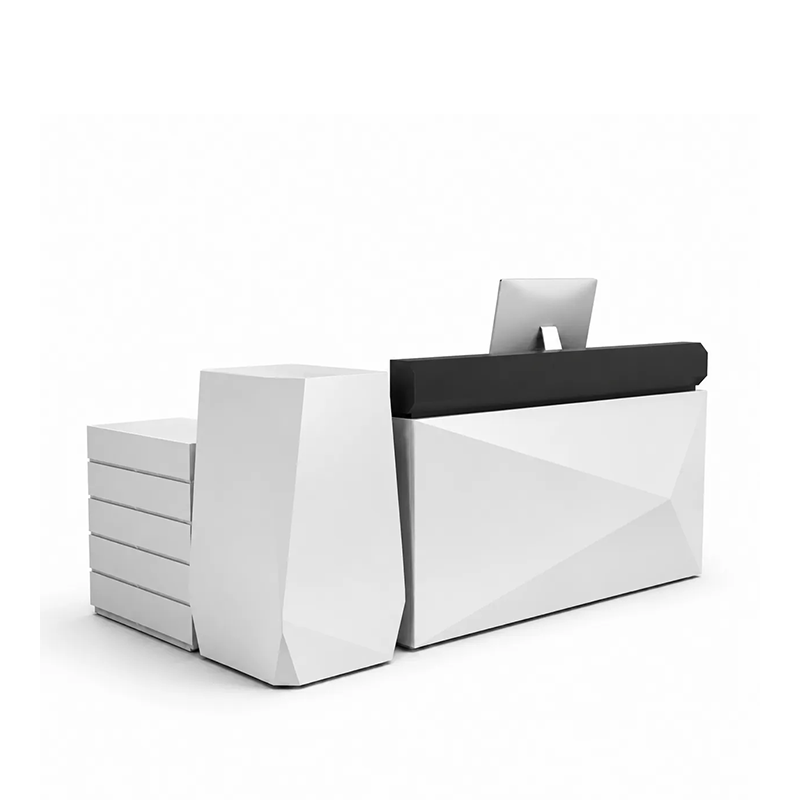 Modular Reception Desk Set with Side Cabinet, Display Pedestal, and Main Counter RD-320