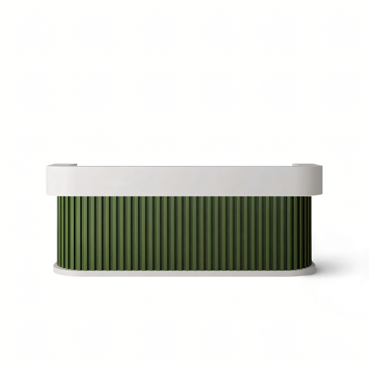 Natural Style Clothing Store Green Reception Desk
