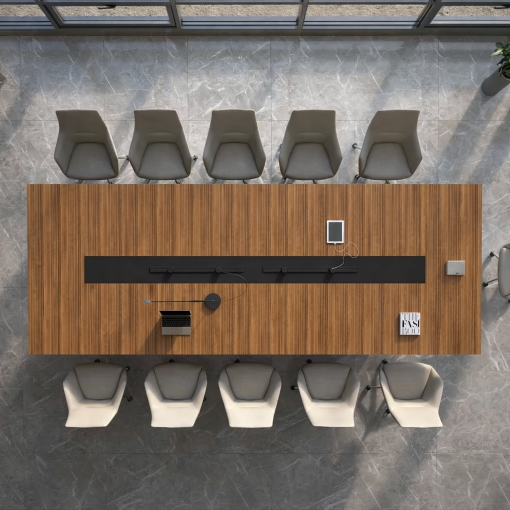 Premium Boardroom Conference Table with Integrated Power & Cable Management MT-017