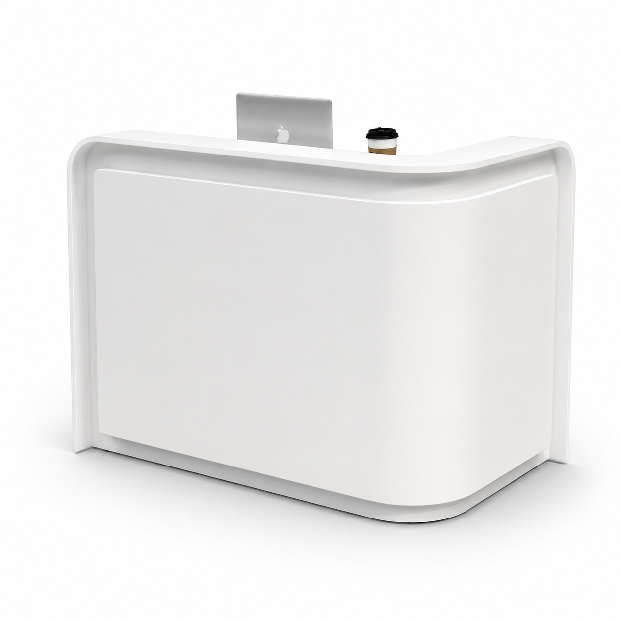 Modern Curved Reception Desk with Layered Front Design RD-284