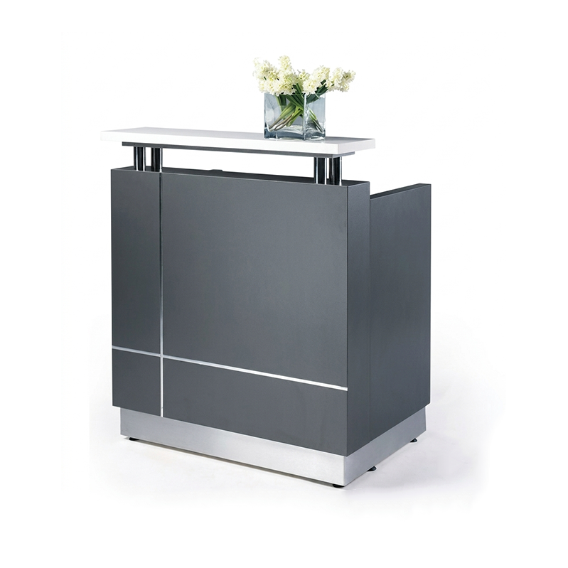 Compact Reception Desk with Raised Display Shelf RD-285