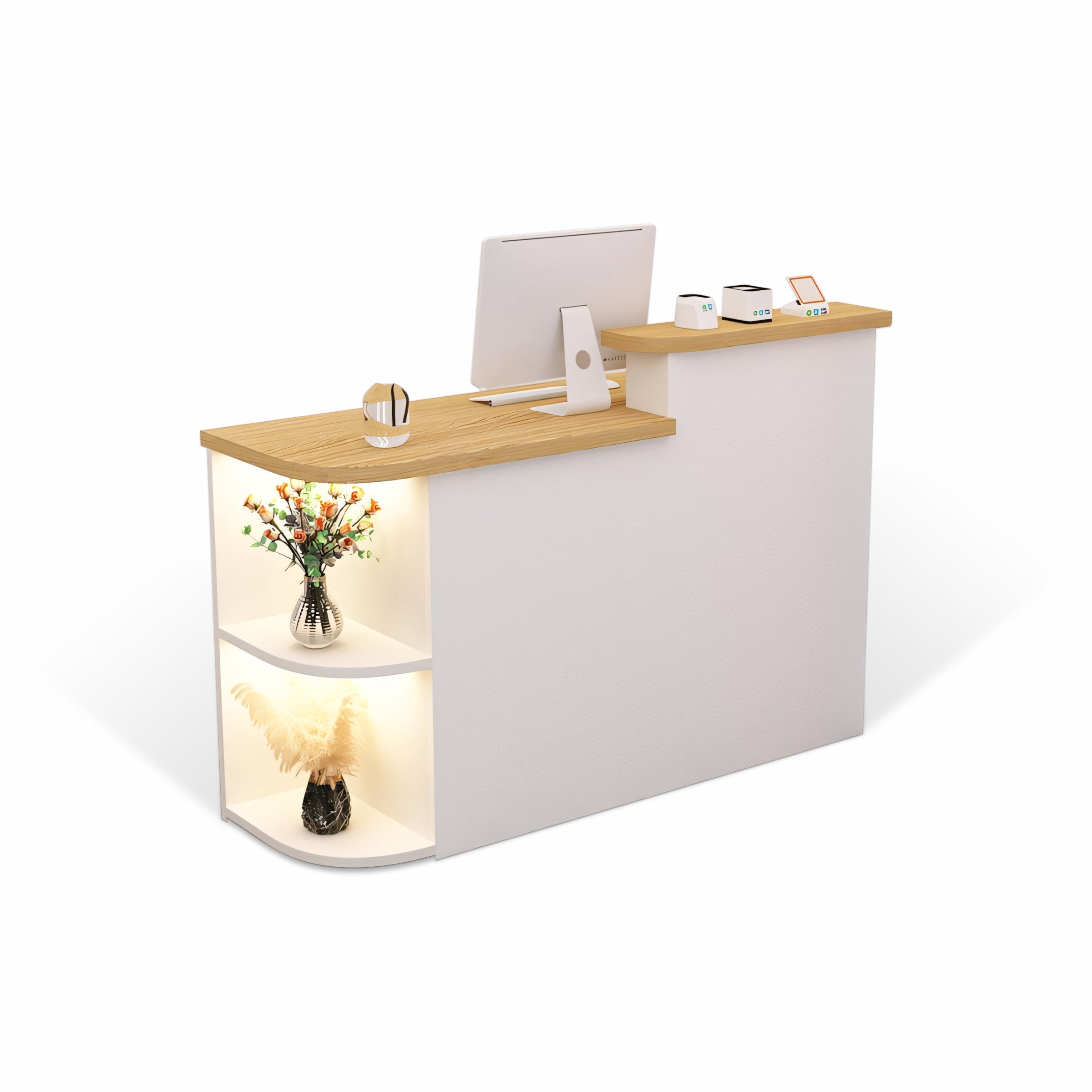 Simple Store Reception Desk With LED Spotlight
