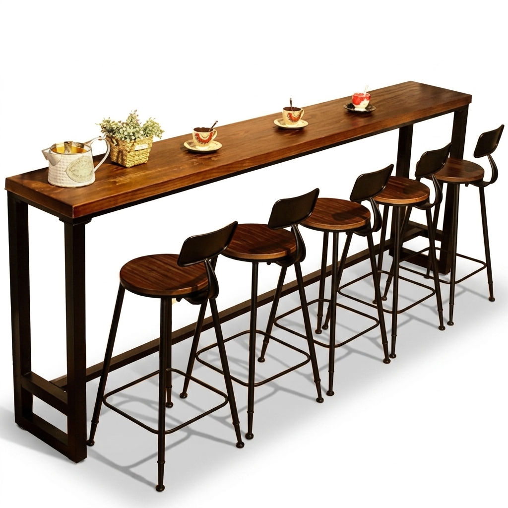 Slim Bar Table for Home Balcony Cafe & Commercial High-Top Counter BT-004