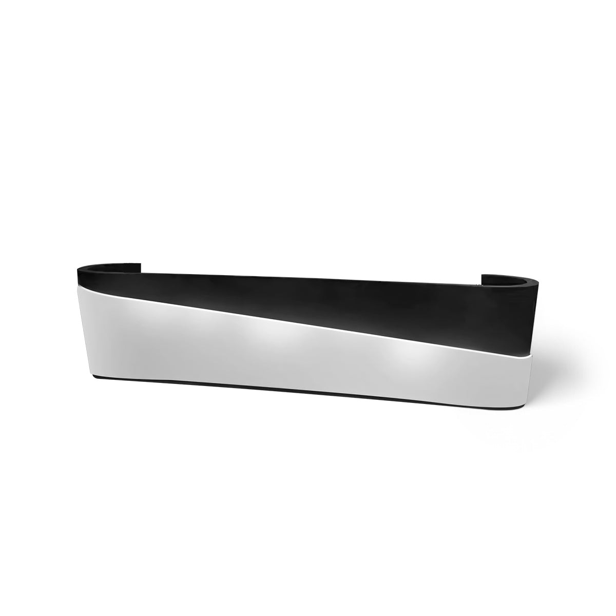 Terrazzo Pattern Curved Black +White Reception Desk For Company and Hotel