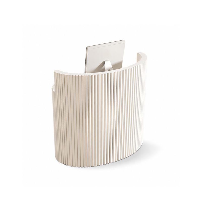 Vertical Fluted Curved Small Front Desk RD-265