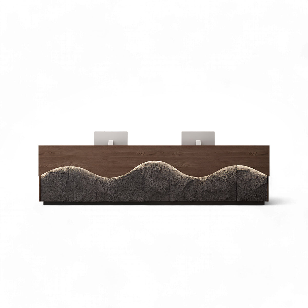 Vintage Reception Desk with Storage for Hotels & Inns