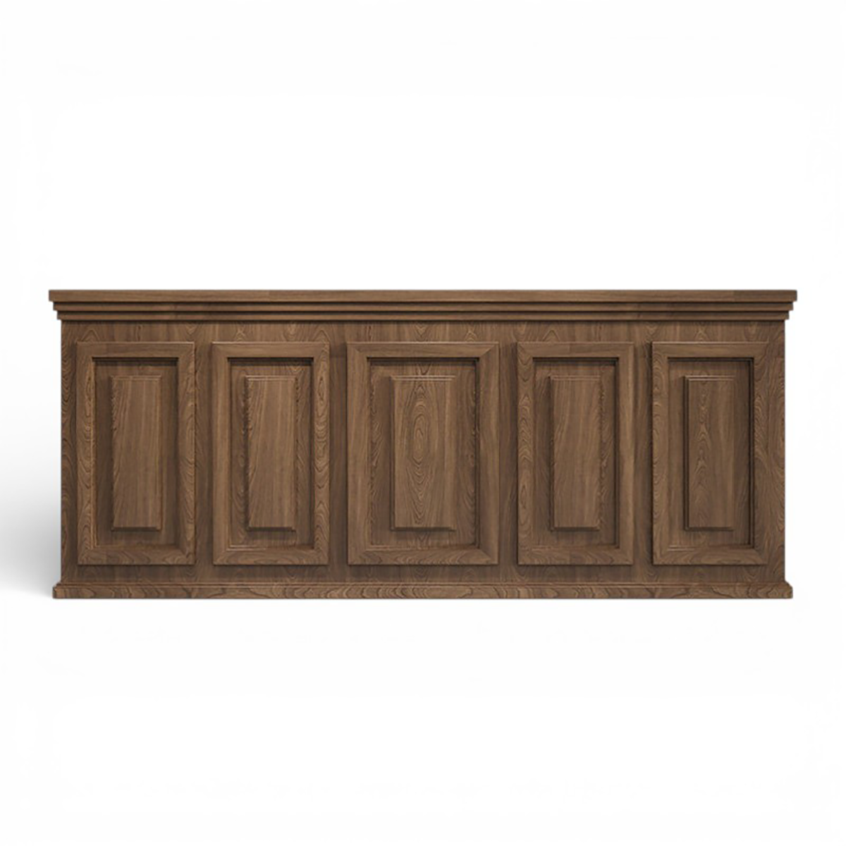 Vintage Wood Grain Grid Style Reception Desk for Cafe ＆ Salon