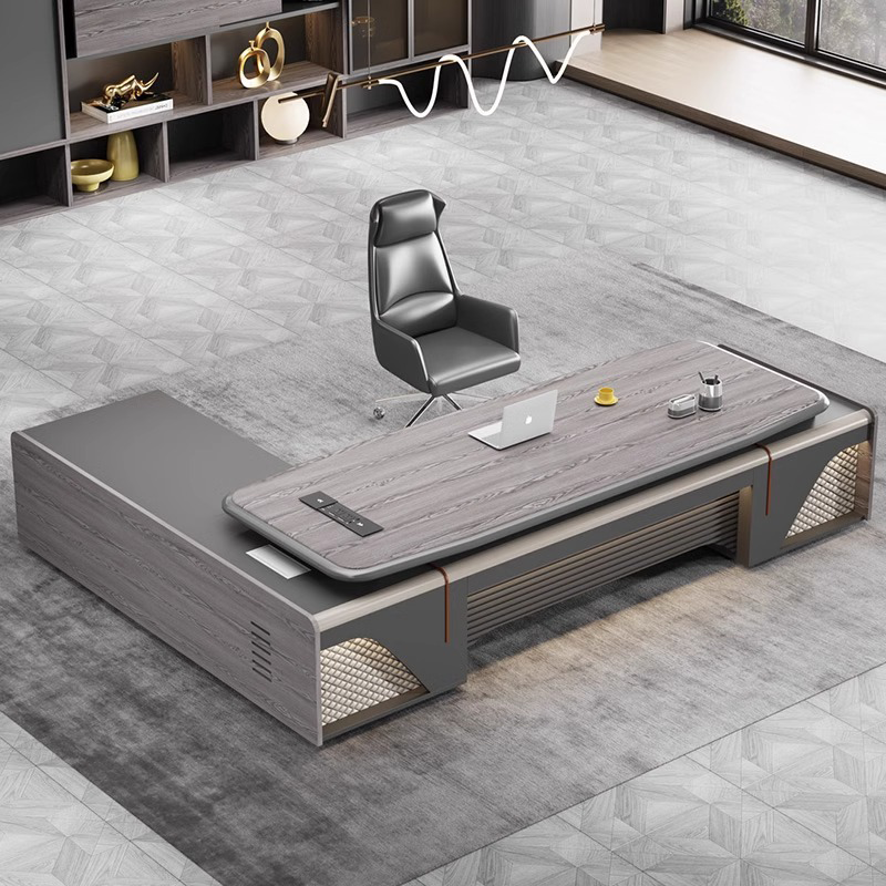 Modern Luxury Executive Desk with Rounded Corners – CEO Desk