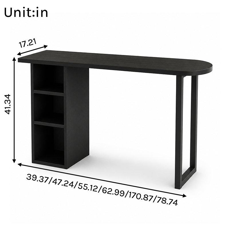 BT-007 Bar Table Dimensions in inches