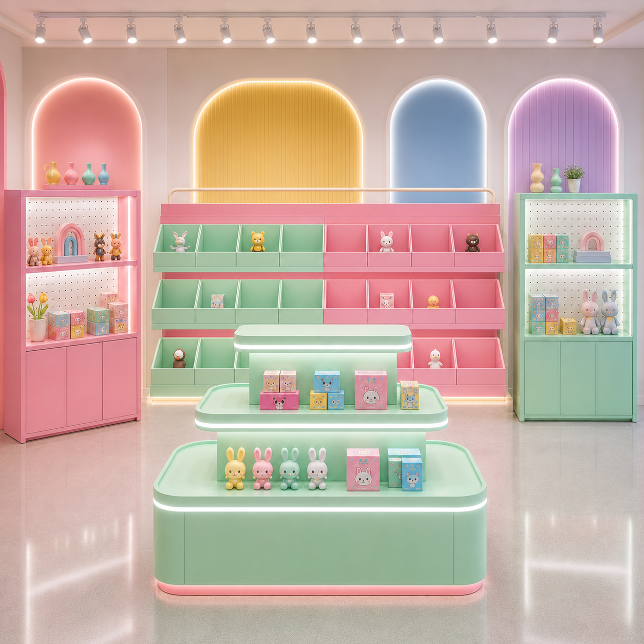 Dopamine Pop Toy Store Island Display Cabinet DC-009