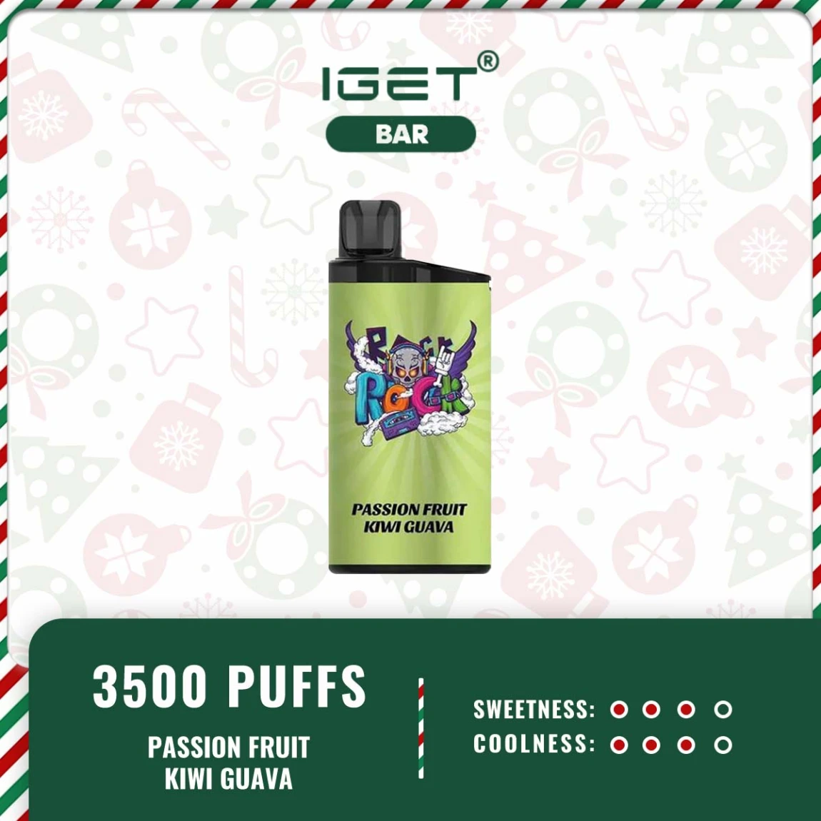 IGET BAR 3500 PUFFS – PASSIONFRUIT KIWI GUAVA