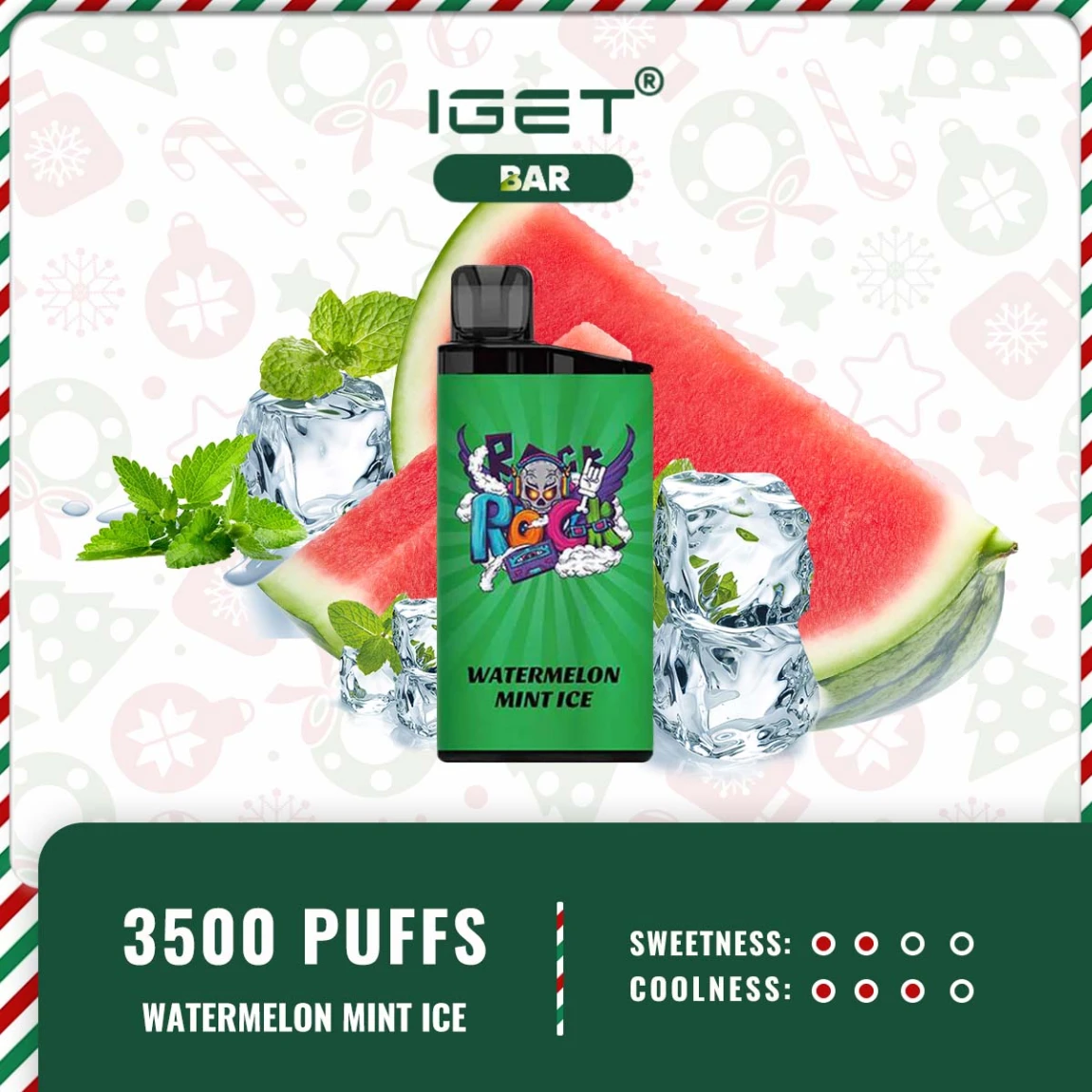 IGET BAR 3500 PUFFS – WATERMELON MINT ICE
