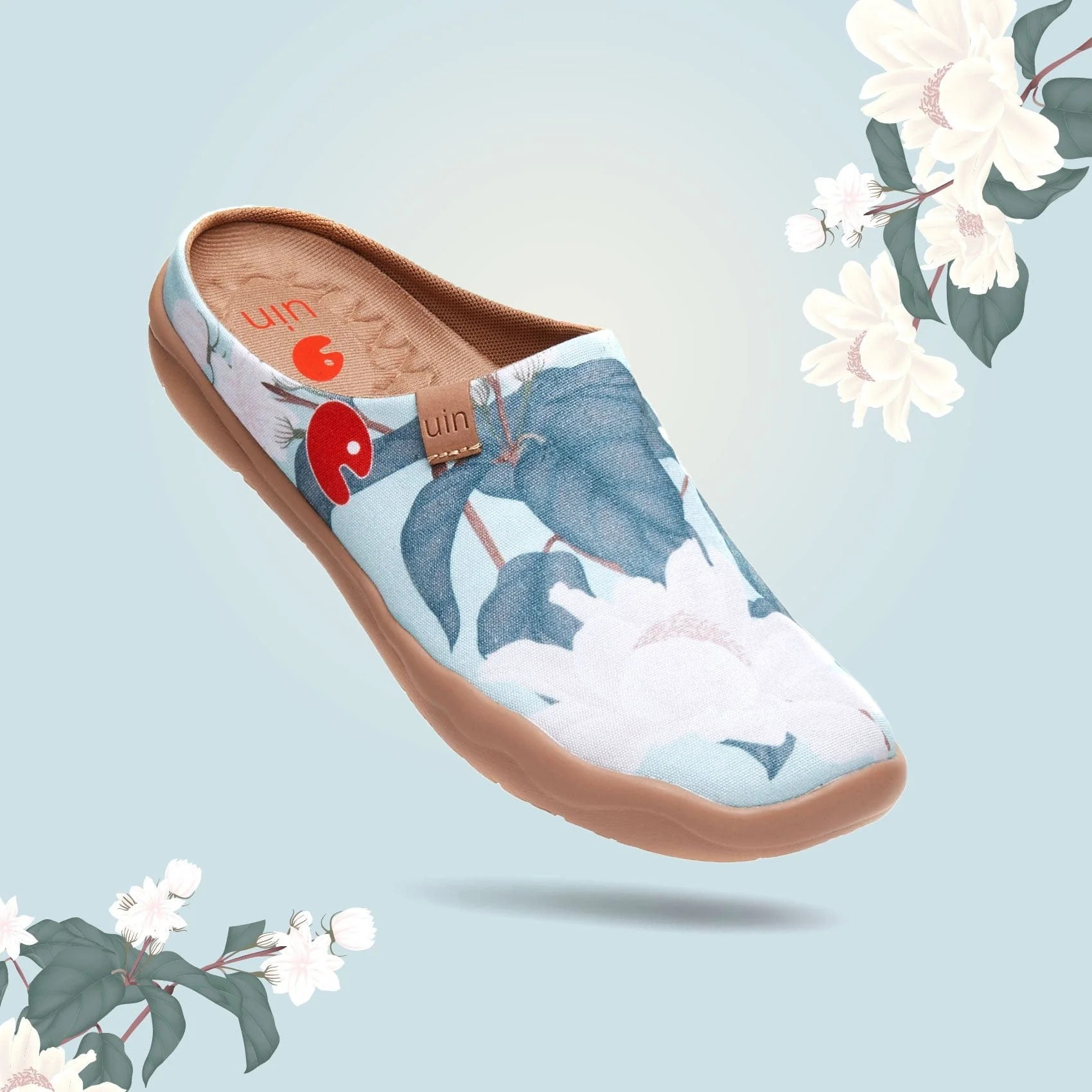 UIN Spain Original Design | Minty Peony Slipper  Malaga