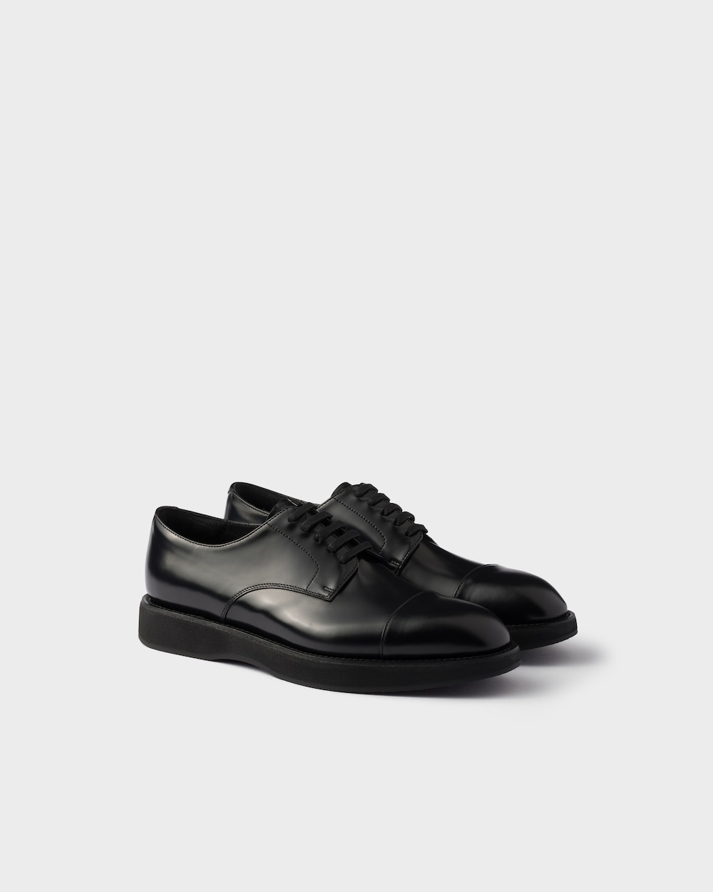 PRADA◇ドレスシューズ/プレーントゥ/UK7/BLK/DNC115 PRADA公式