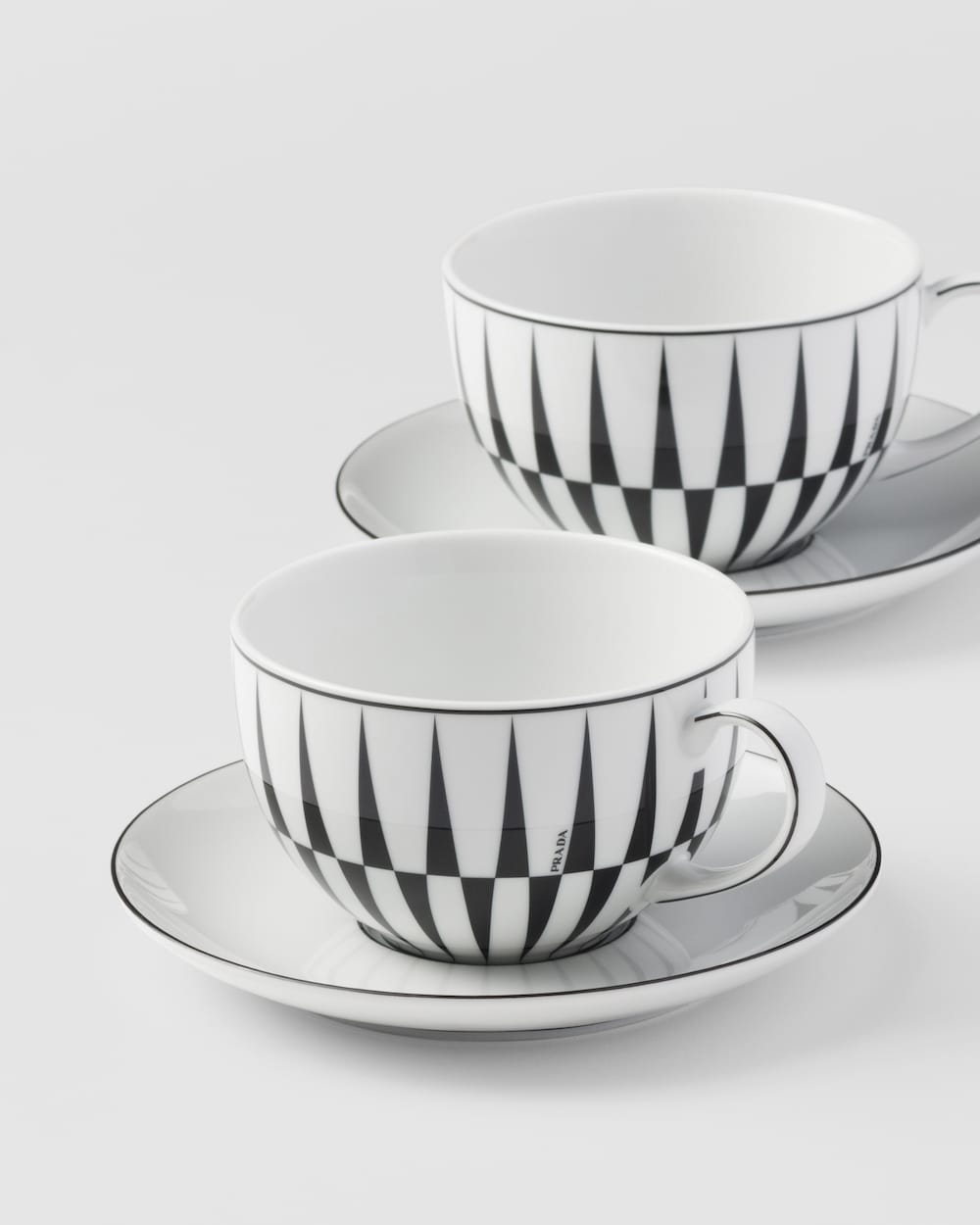 ポーセリン カプチーノカップ 2点セット - Stripes – プラダ