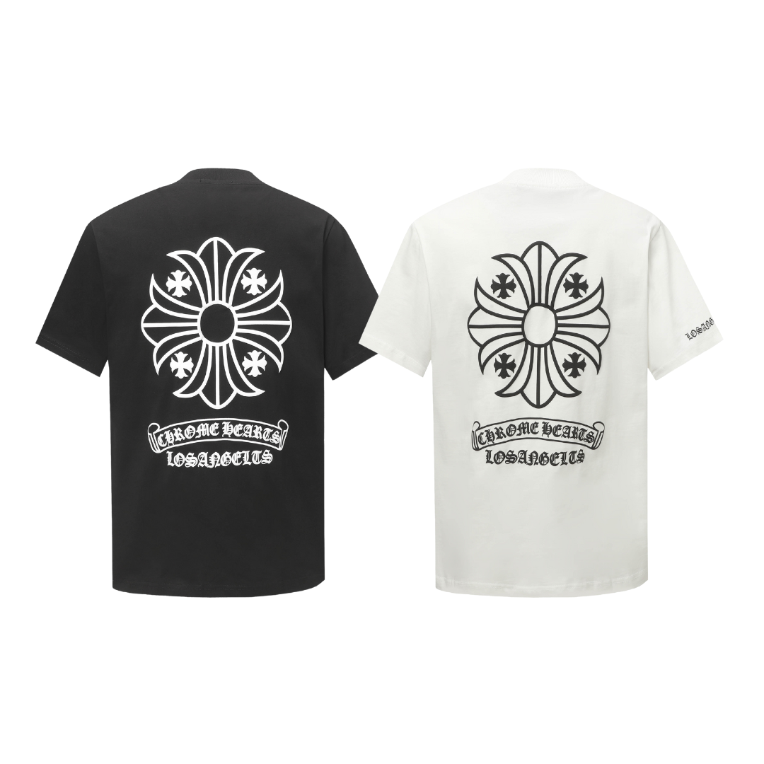 クロムハーツ Tシャツ黒&白 H0138｜存在感を纏う人気Tシャツ