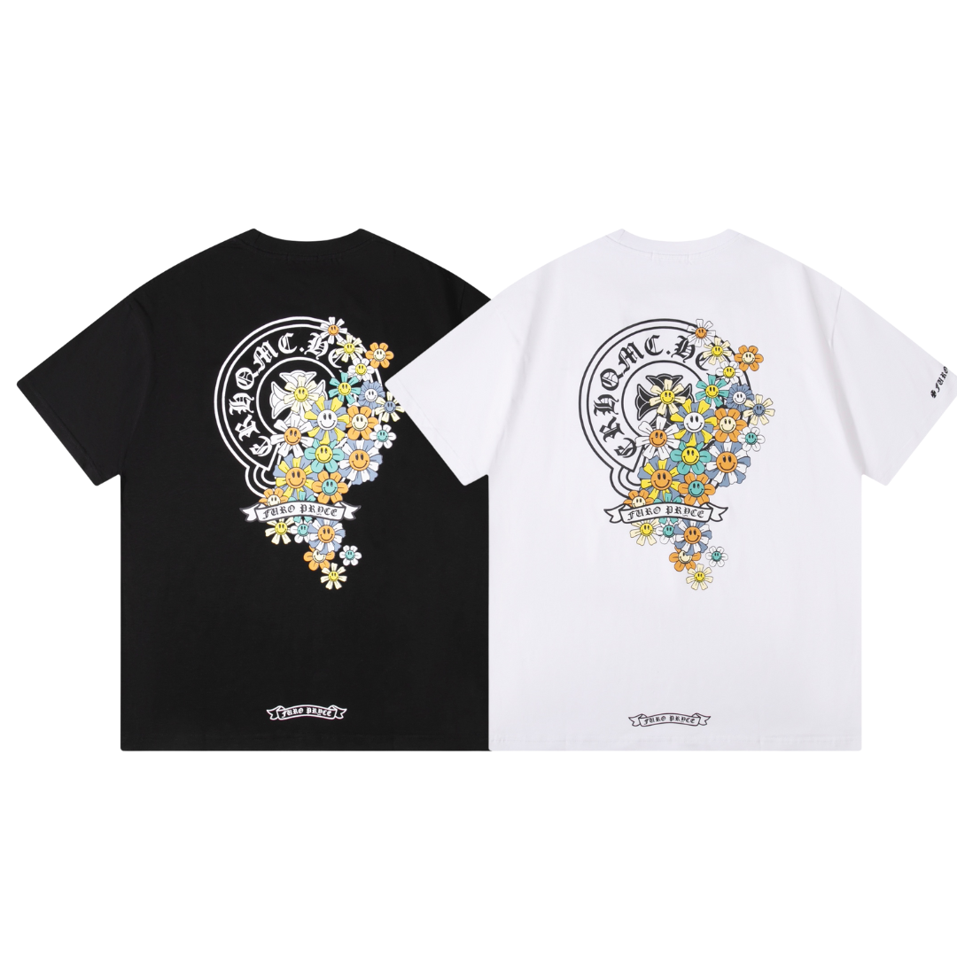 クロムハーツ Tシャツ 黒&白 H0161｜存在感を纏う人気Tシャツ
