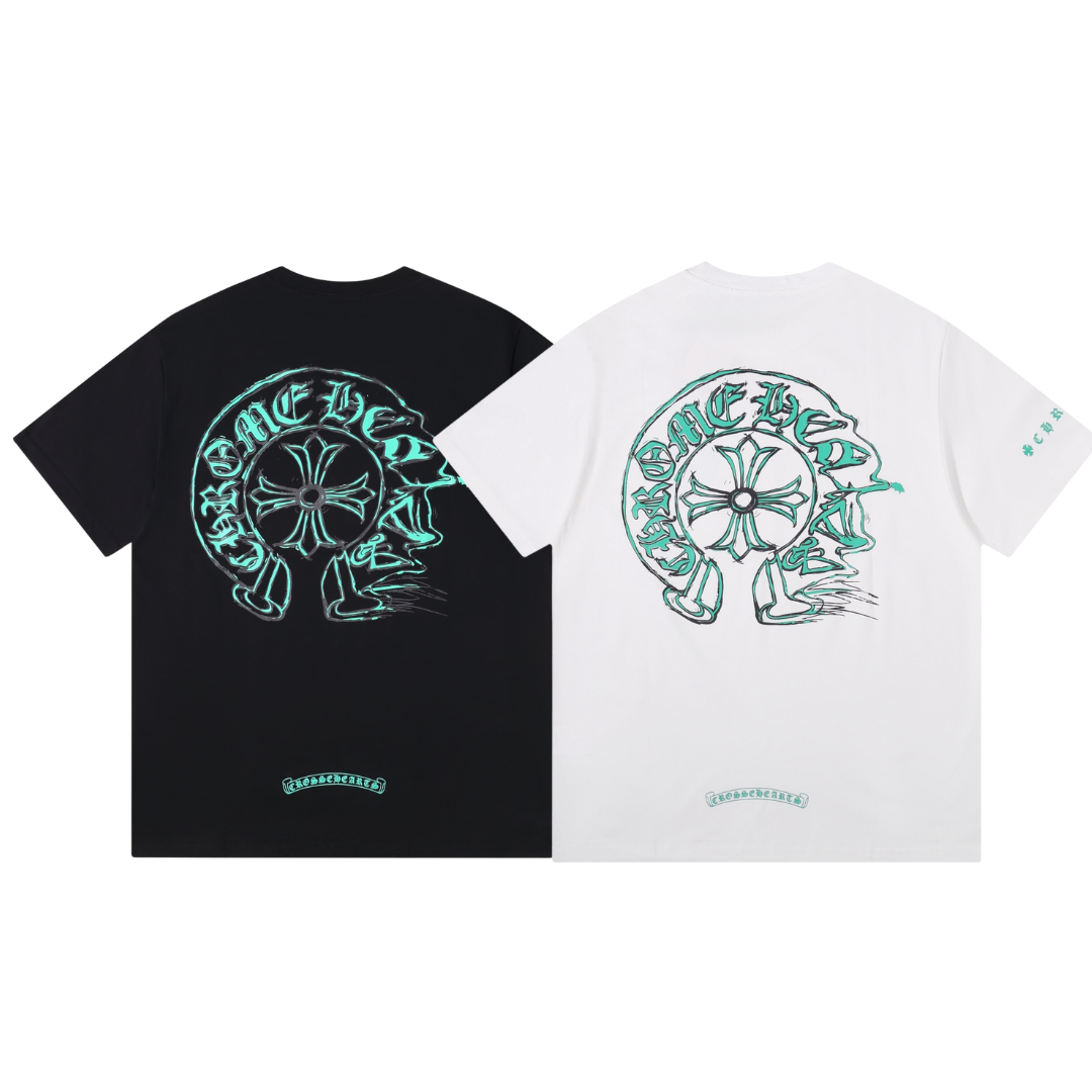 クロムハーツ Tシャツ黒&白 H0111｜存在感を纏う人気Tシャツ