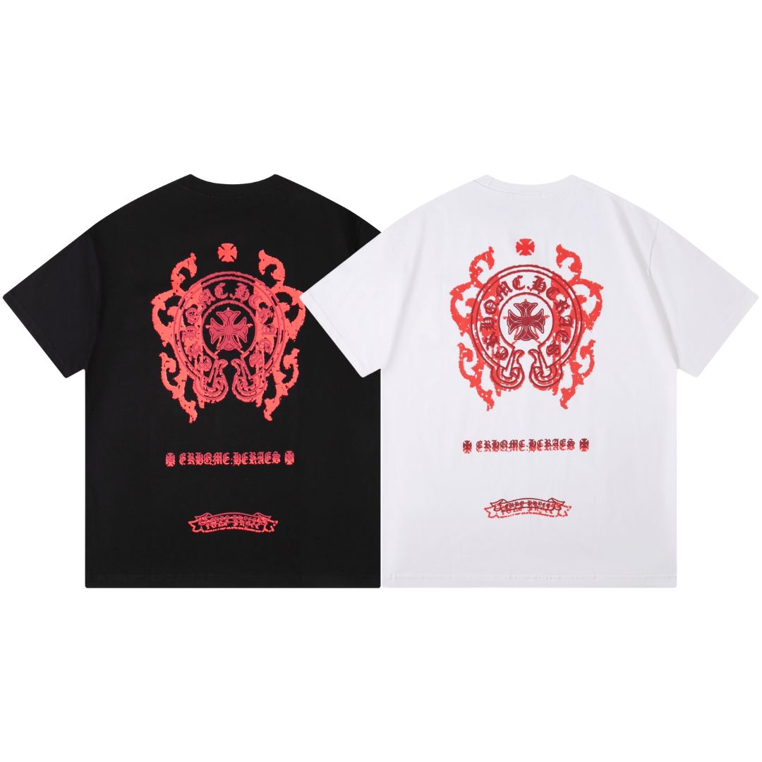 クロムハーツ Tシャツ黒&白 H0159｜存在感を纏う人気Tシャツ