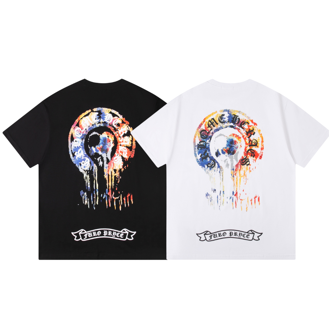 クロムハーツ Tシャツ黒&白 H0156｜存在感を纏う人気Tシャツ