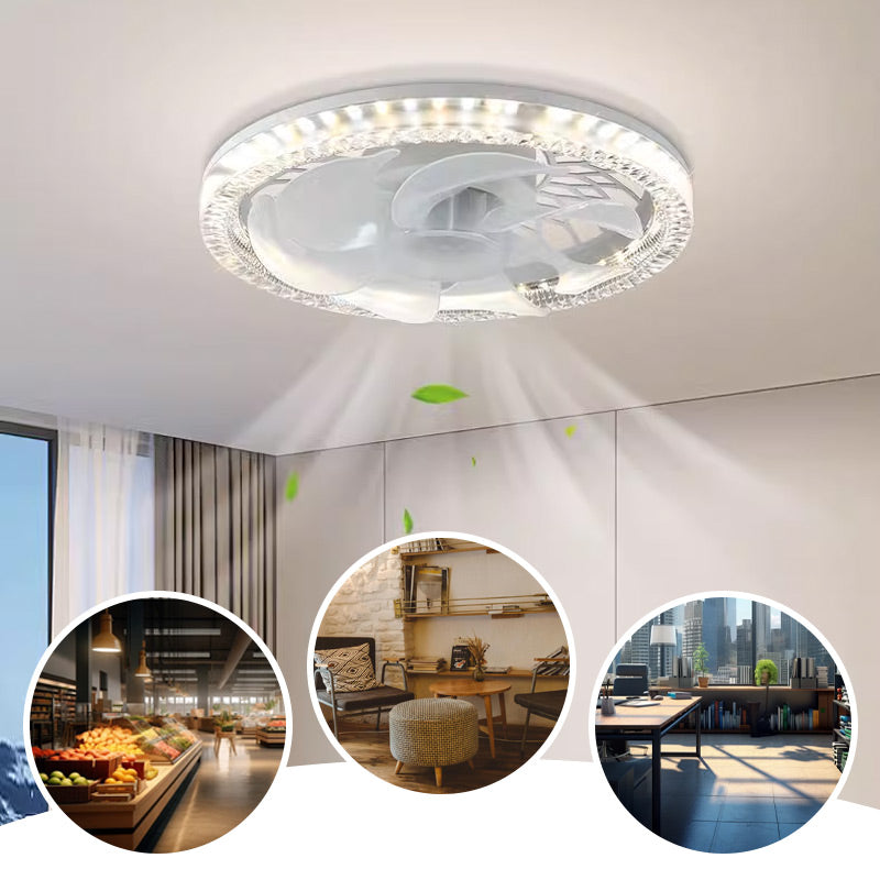 💨 2-in-1-Lautloser, verstellbarer Ventilator mit Fernbedienung und Licht fürs Schlafzimmer