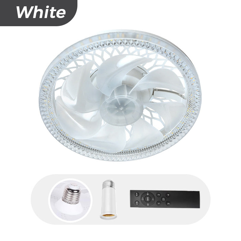 💨 2-in-1-Lautloser, verstellbarer Ventilator mit Fernbedienung und Licht fürs Schlafzimmer