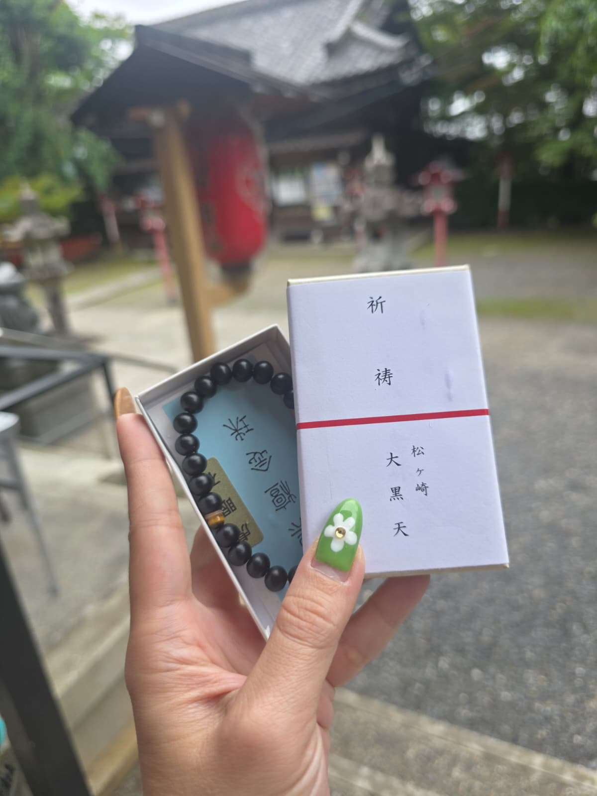 【日本寺廟珍稀緣分】✨紫檀/黑檀雙面大黑天種子字手串✨