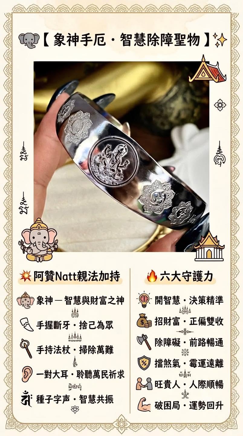 🐘【 象神手厄 · 智慧除障聖物 】✨   