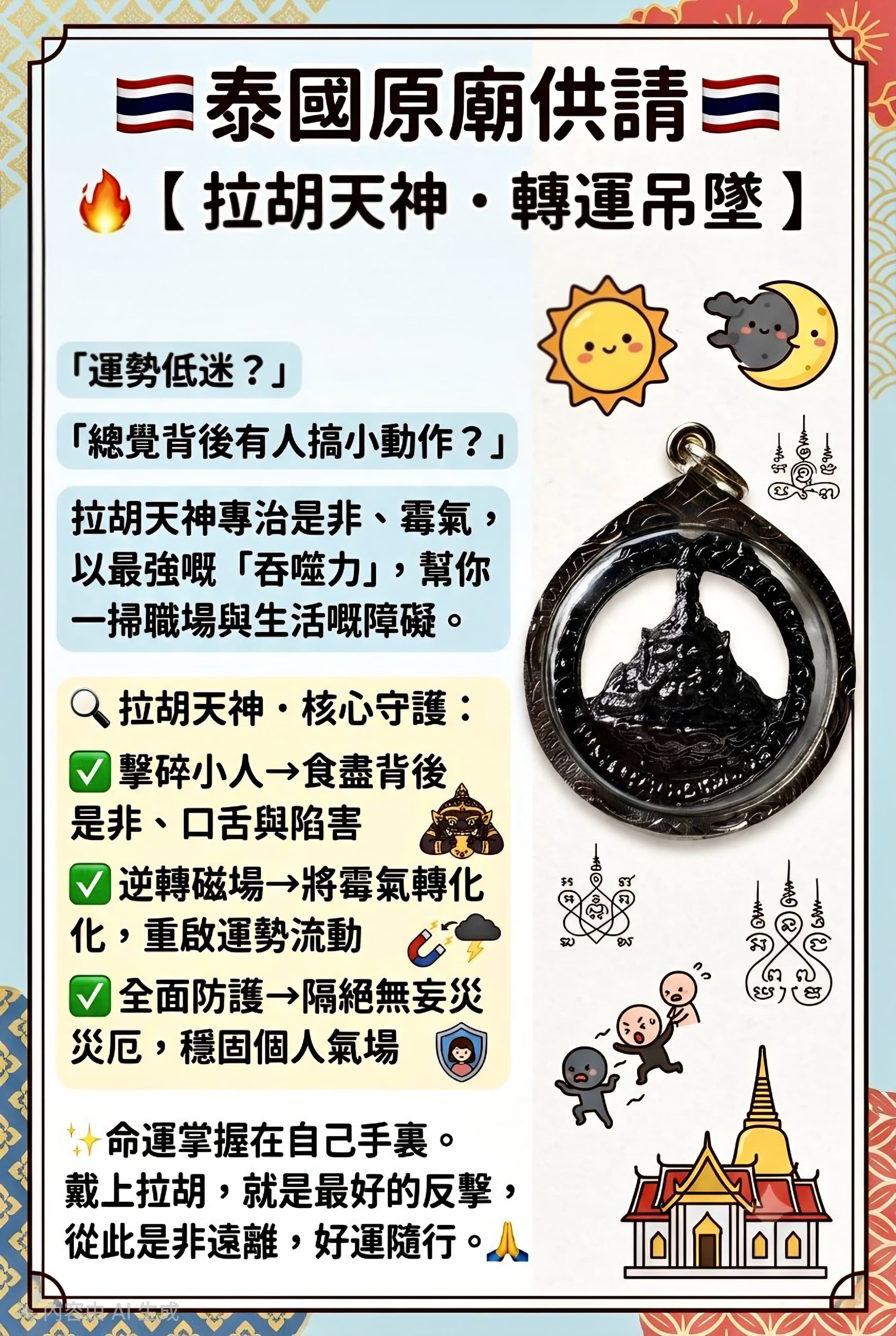 拉胡天神·轉運吊墜