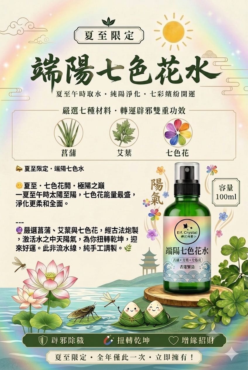 ✨ 夏至限定 · 端陽七色花水 ✨
