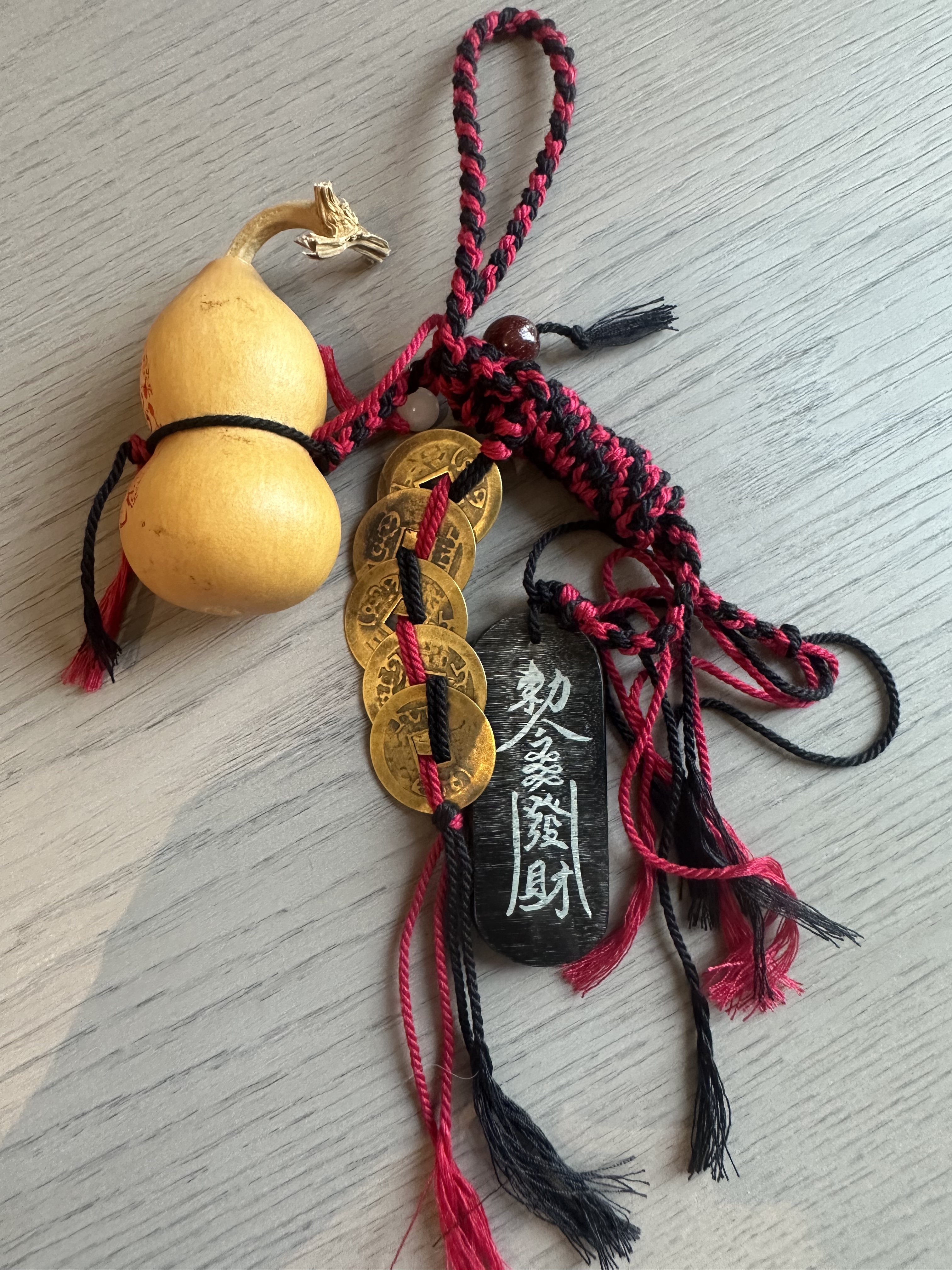 五帝錢黑驴蹄葫蘆包掛B10