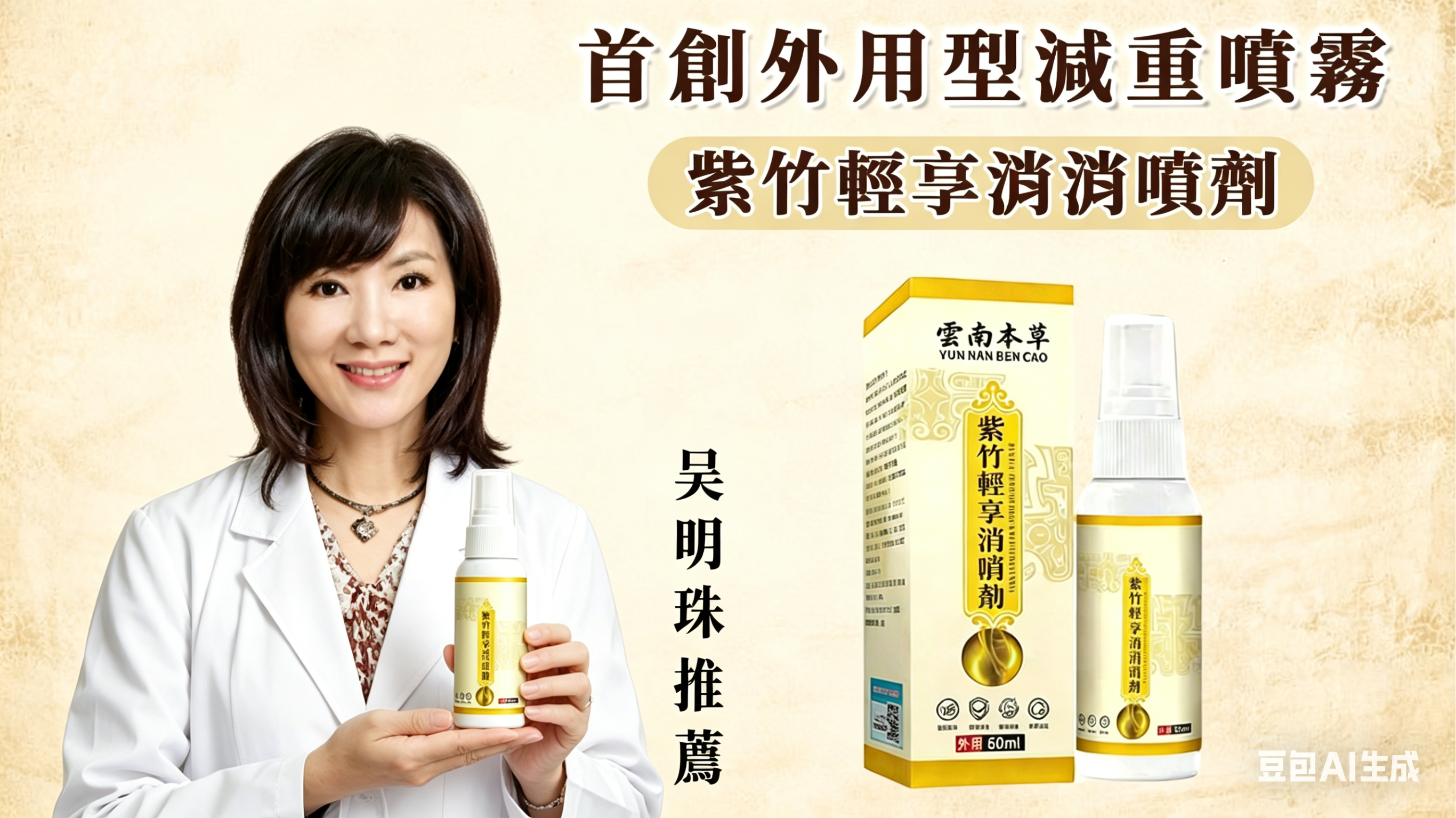 吳明珠推薦紫竹輕享消消噴劑！2026最新升級科技紫竹輕享消消噴劑，富含百種草本成分，專門針對，代謝差，肚子大，脂肪肝研製 溶解身体的顽固脂肪！
