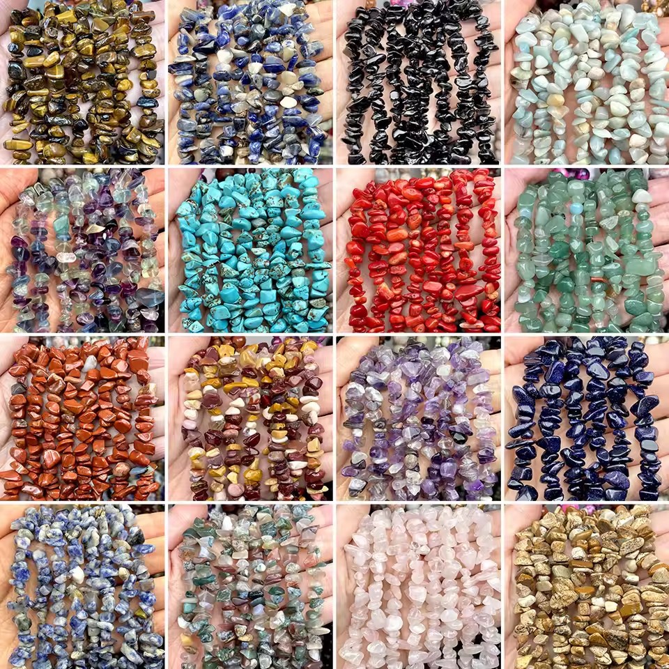 Wholesale Natural Crystal Chips Beads, Irregular Tumbled Gemstone Beads, Amethyst Garnet Loose Beads for DIY Bracelet Necklace Jewelry Making, 5-8mm