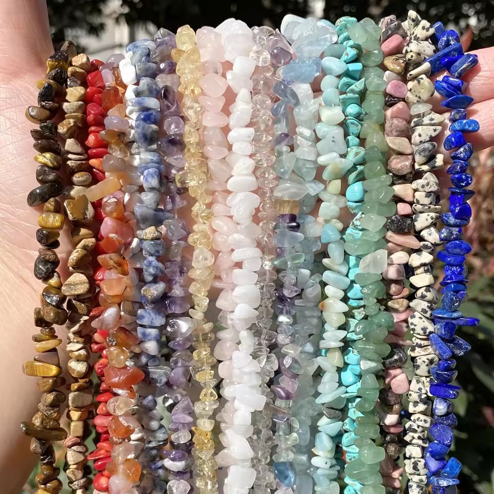 Wholesale Natural Crystal Chips Beads, Irregular Tumbled Gemstone Beads, Amethyst Garnet Loose Beads for DIY Bracelet Necklace Jewelry Making, 5-8mm