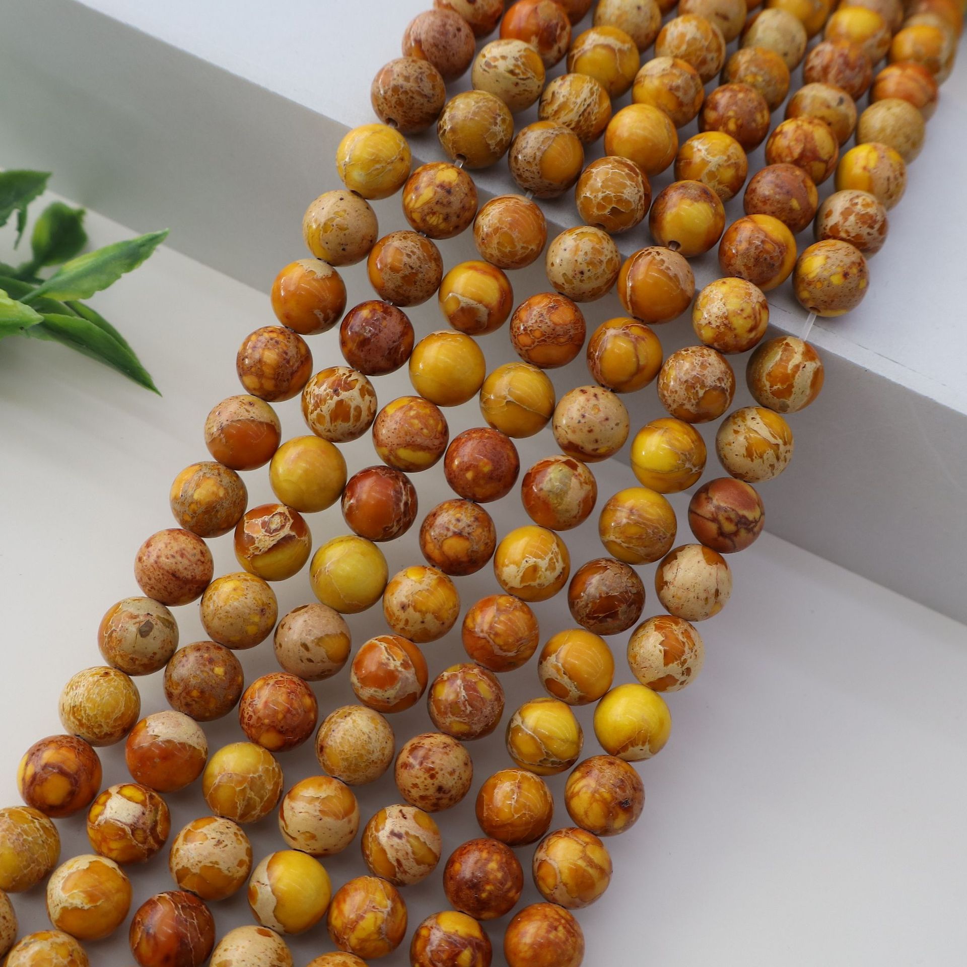 Wholesale Natural Imperial Jasper Round Beads, Loose Gemstone Beads for DIY Bracelet Necklace Jewelry Making, 4/6/8/10mm