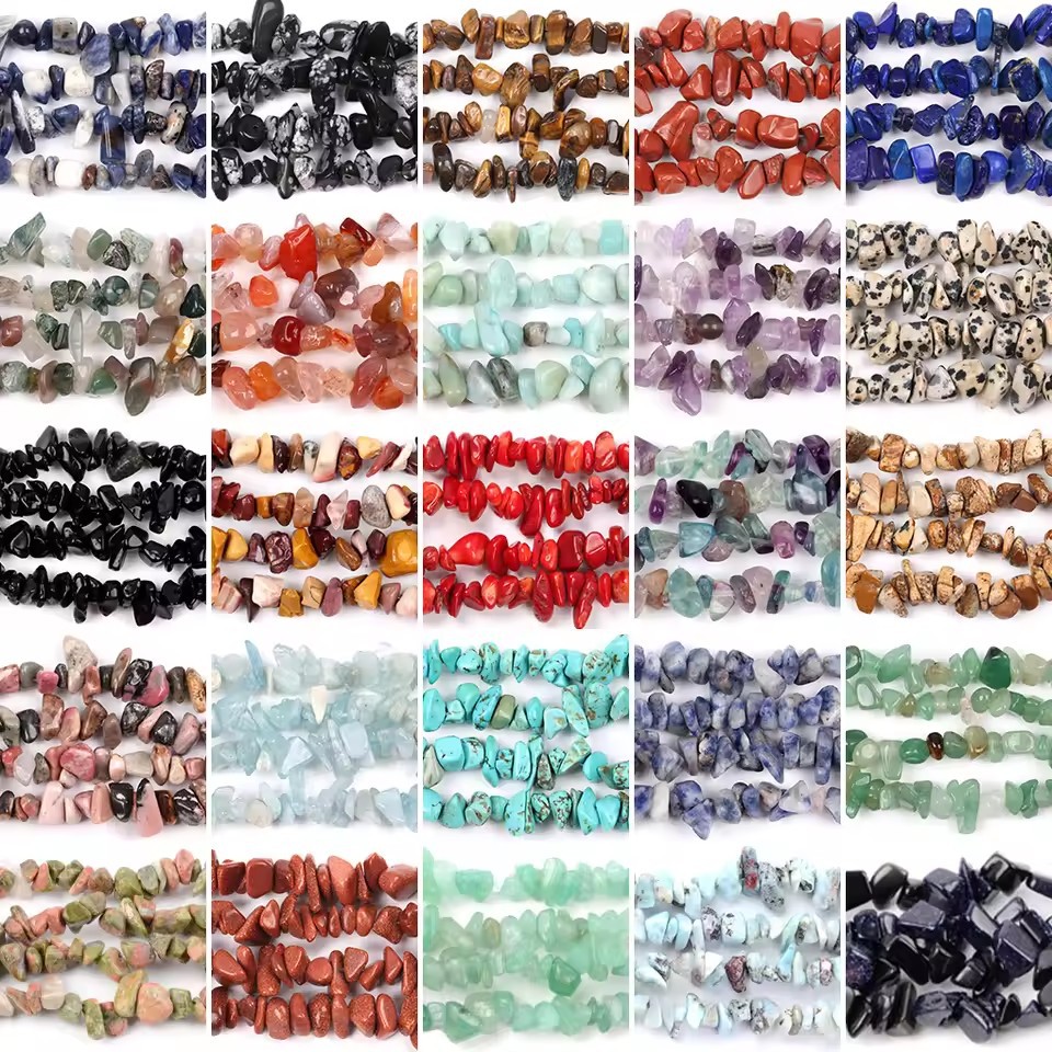 Wholesale Natural Crystal Chips Beads, Irregular Tumbled Gemstone Beads, Amethyst Garnet Loose Beads for DIY Bracelet Necklace Jewelry Making, 5-8mm