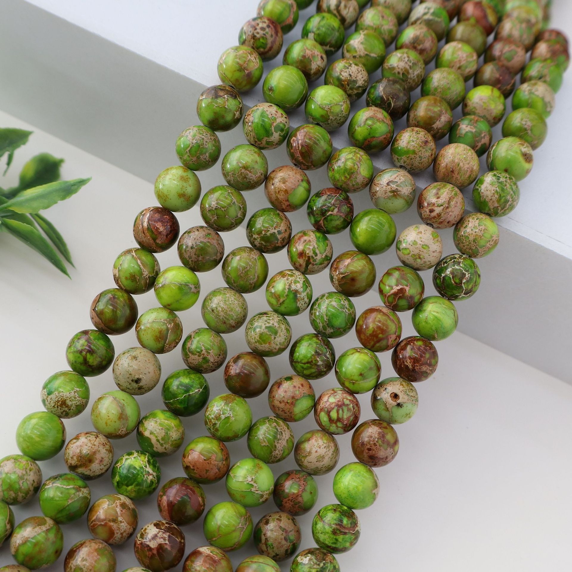 Wholesale Natural Imperial Jasper Round Beads, Loose Gemstone Beads for DIY Bracelet Necklace Jewelry Making, 4/6/8/10mm