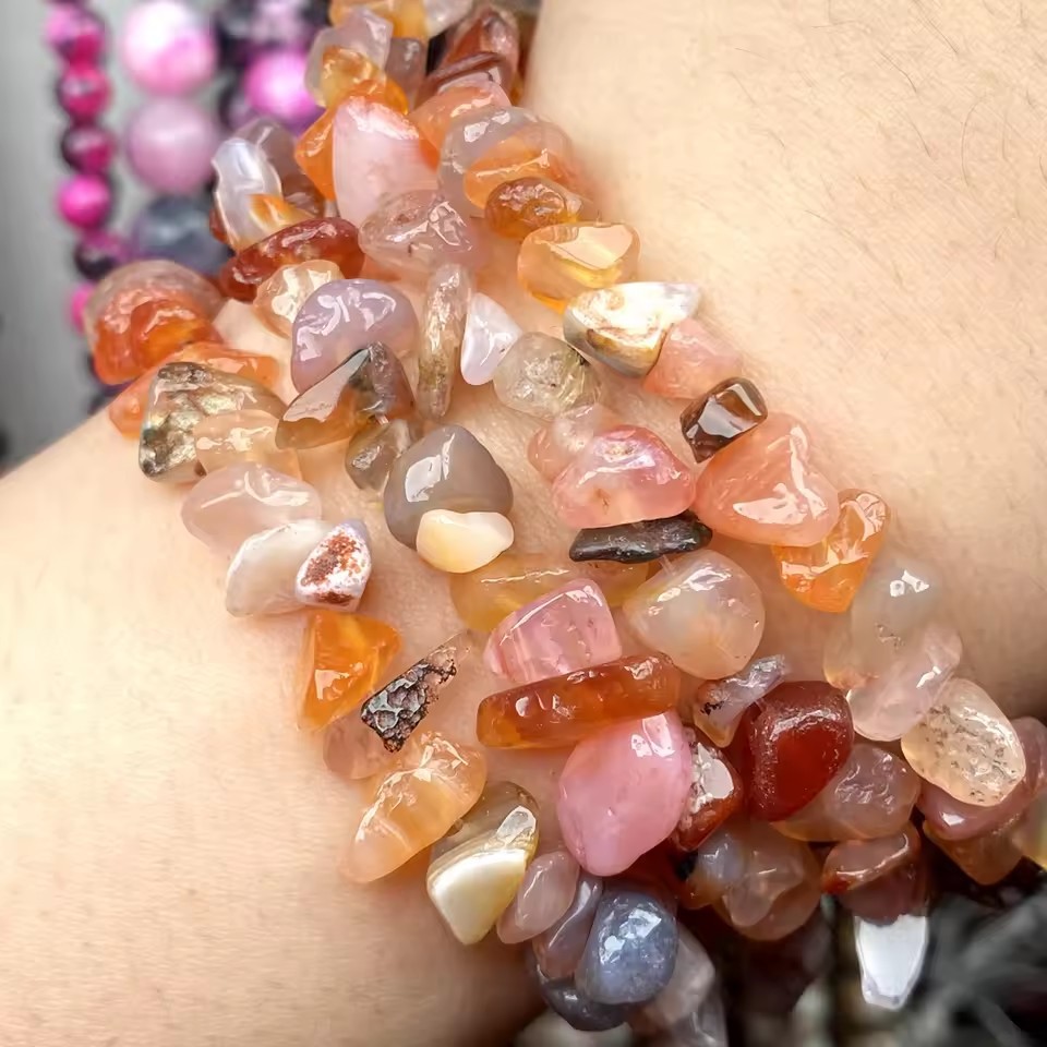 Wholesale Natural Crystal Chips Beads, Irregular Tumbled Gemstone Beads, Amethyst Garnet Loose Beads for DIY Bracelet Necklace Jewelry Making, 5-8mm