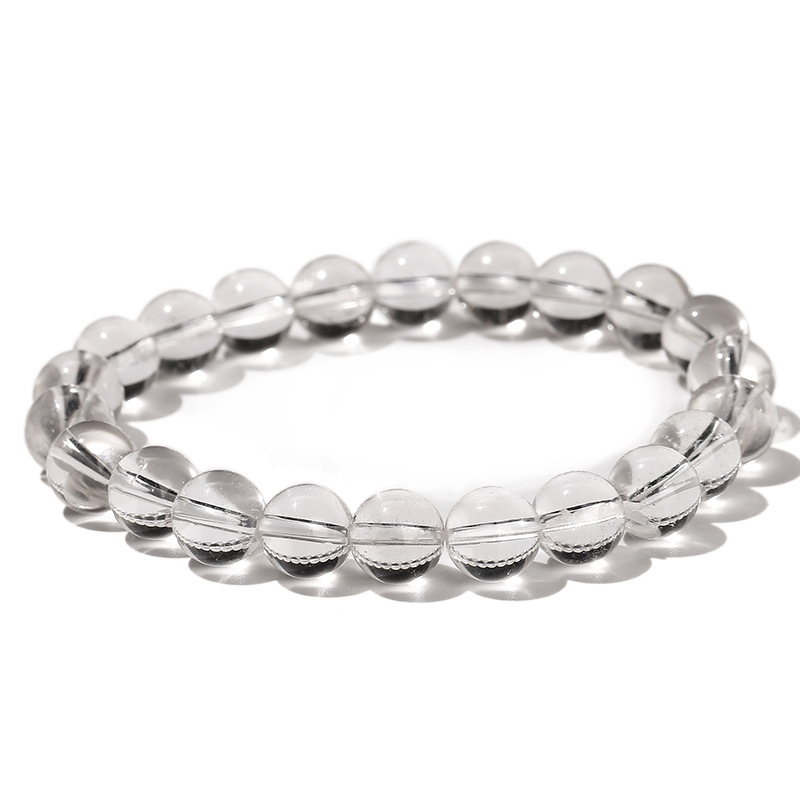 8A Natural Clear Quartz Bracelet – Transparent Body, Wholesale