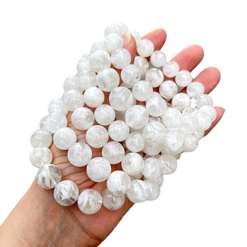 Natural White Snowflake Phantom Bracelet – White Phantom, Wholesale