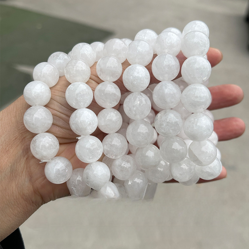 Natural White Snowflake Phantom Bracelet – White Phantom, Wholesale