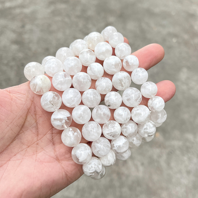 Natural White Snowflake Phantom Bracelet – White Phantom, Wholesale