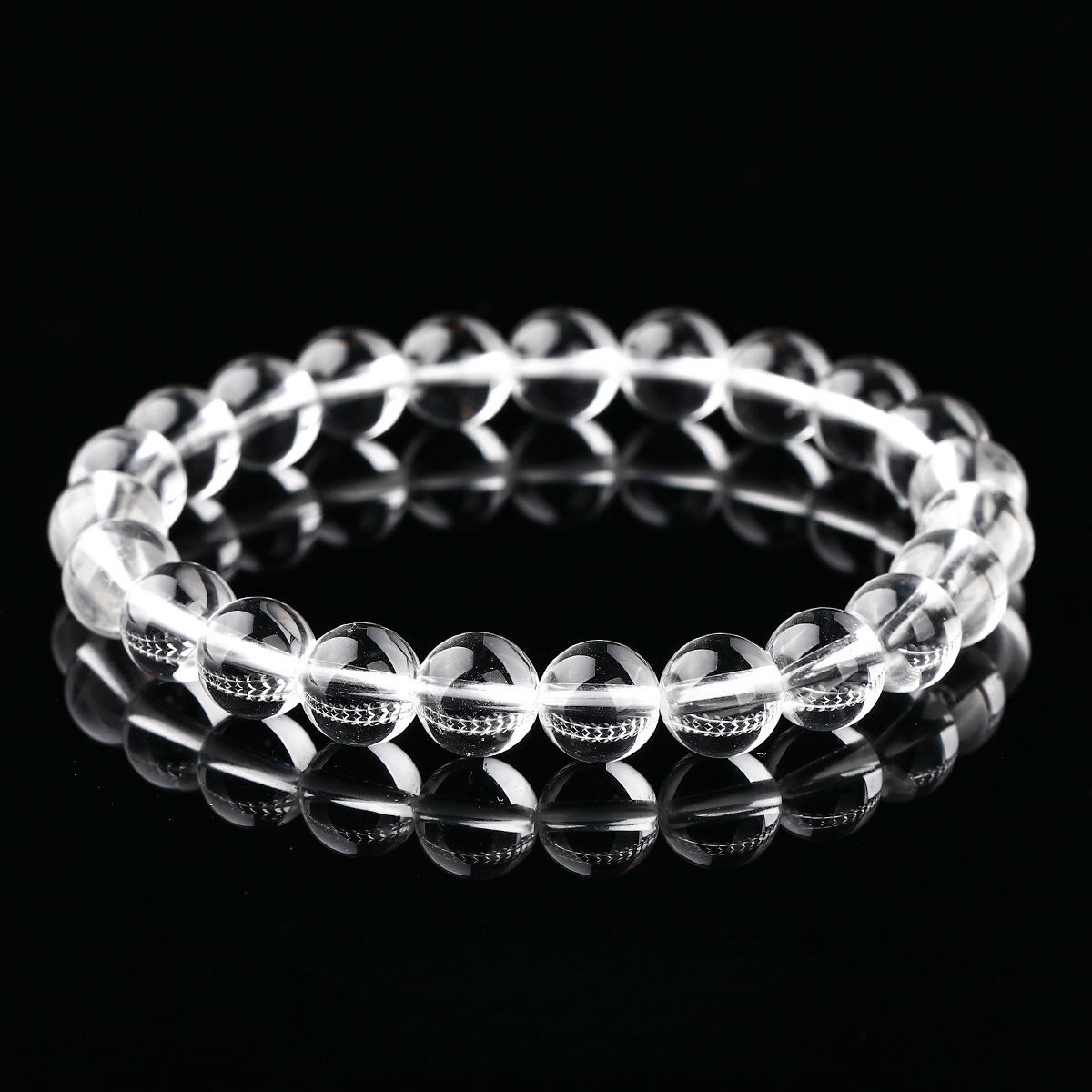 8A Natural Clear Quartz Bracelet – Transparent Body, Wholesale