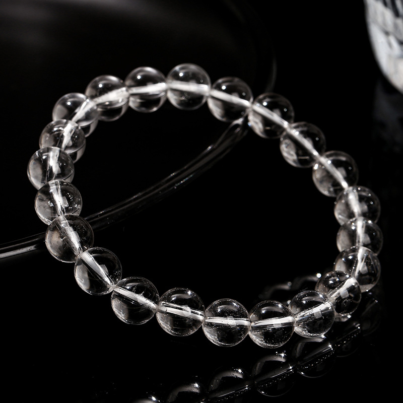 8A Natural Clear Quartz Bracelet – Transparent Body, Wholesale