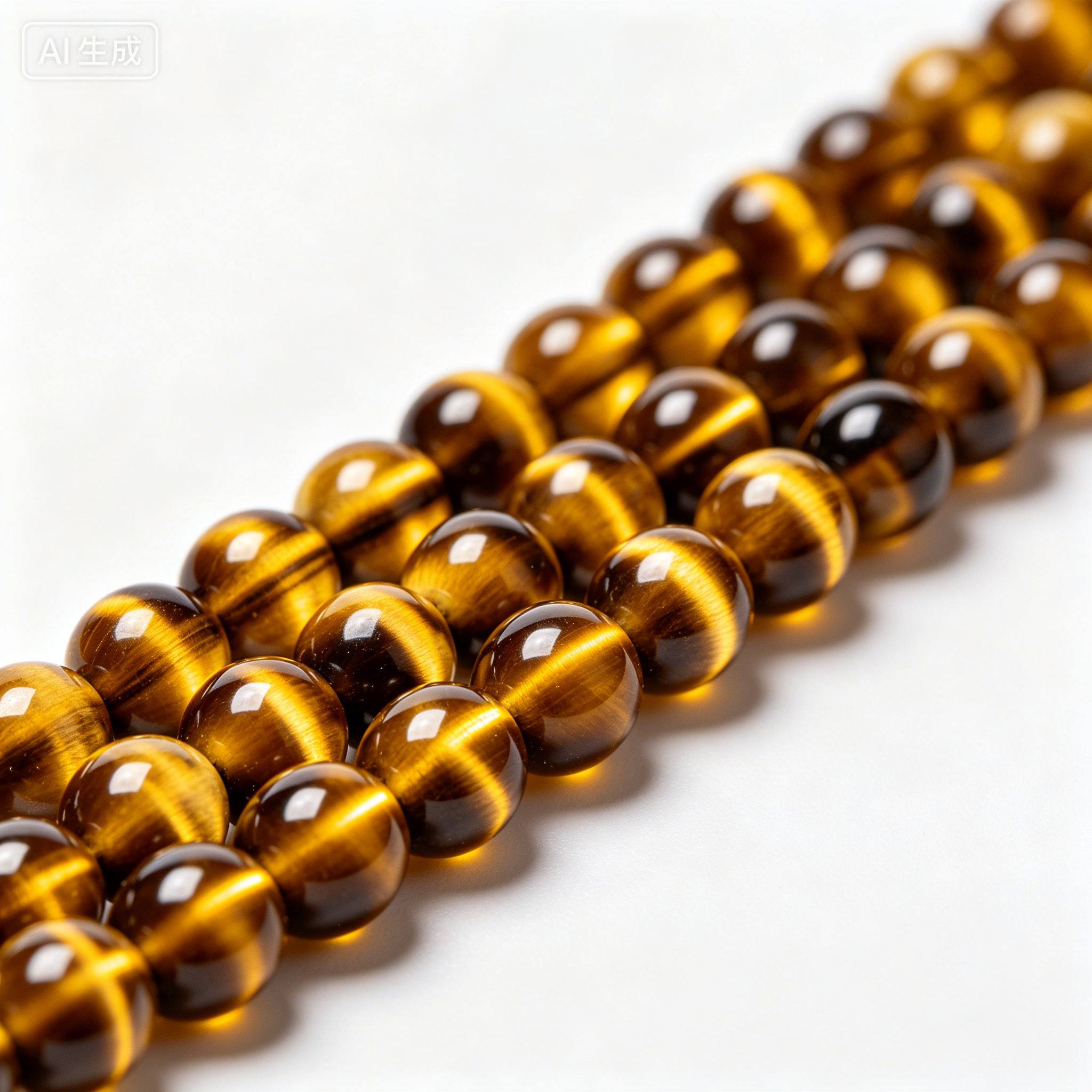 7A Natural Yellow Tiger Eye Beads 