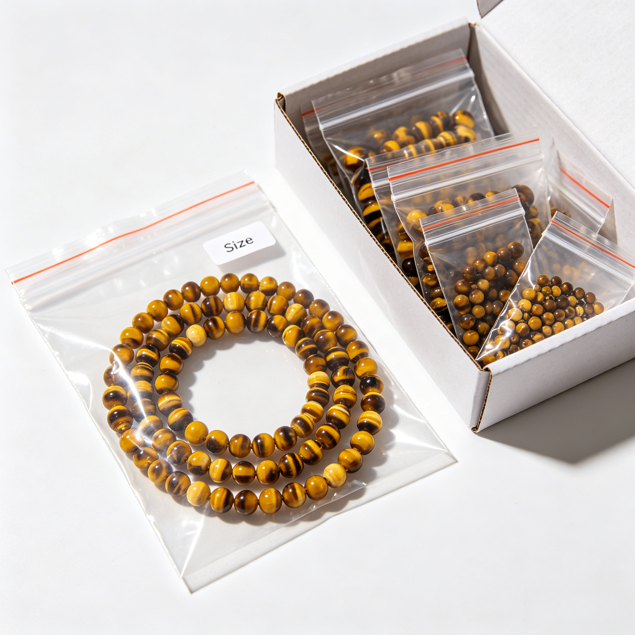 7A Natural Yellow Tiger Eye Beads 