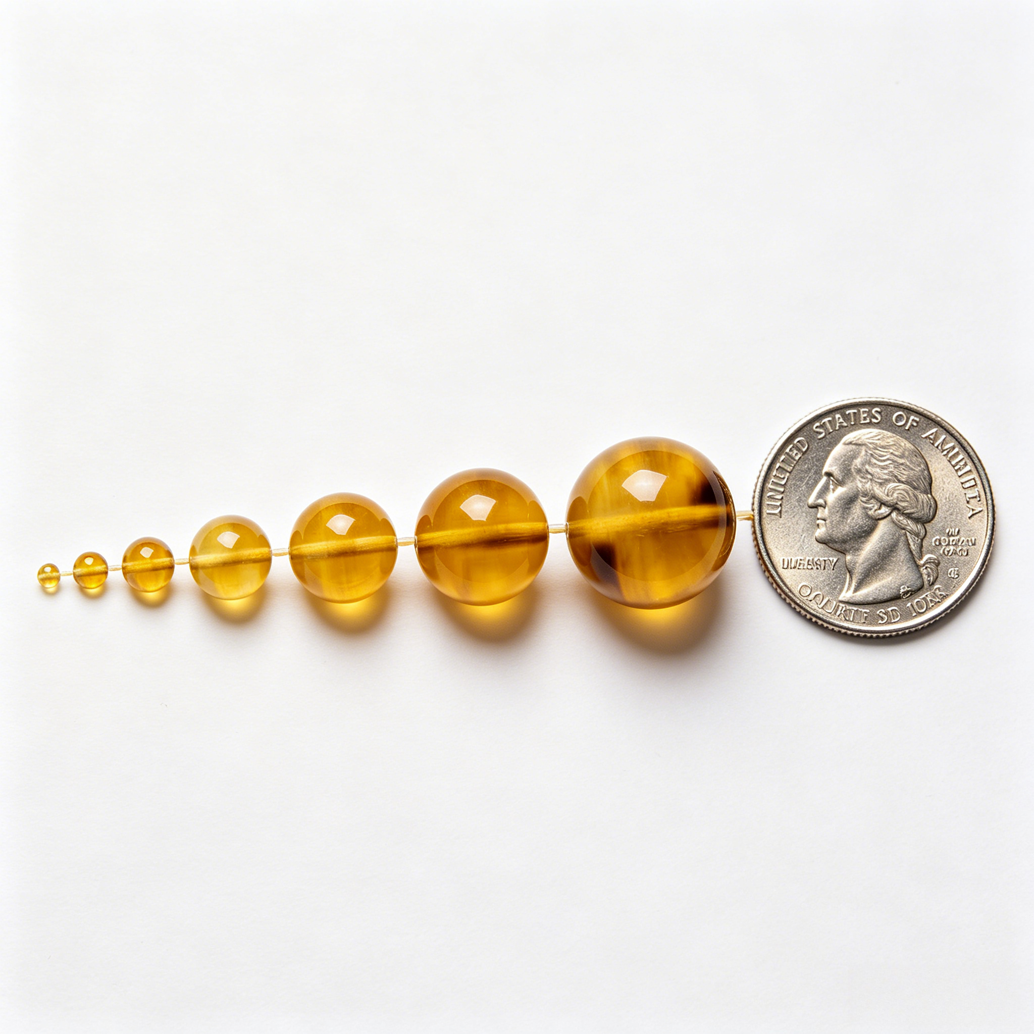7A Natural Yellow Tiger Eye Beads 