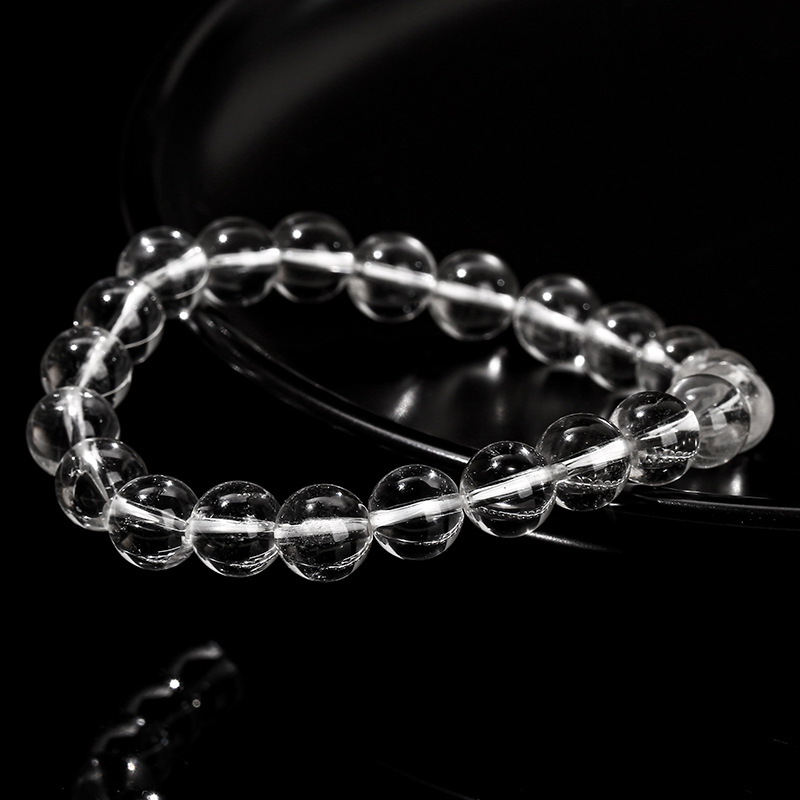 8A Natural Clear Quartz Bracelet – Transparent Body, Wholesale